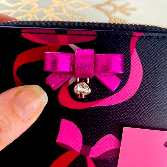 kate spade Other Wrapping Party Small Zip Wallet / Cardcase, Black & Pink - Picture 6 of 15
